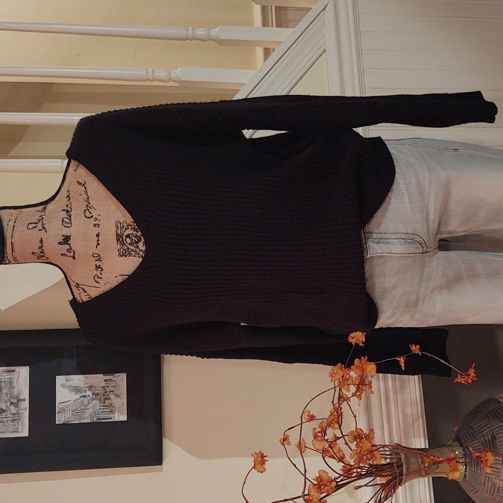 Say What? | Black V-Neck Sweater
